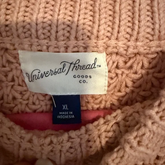 Universal Thread Textured Crewneck Sweater - Camel Brown - Picture 3 of 4